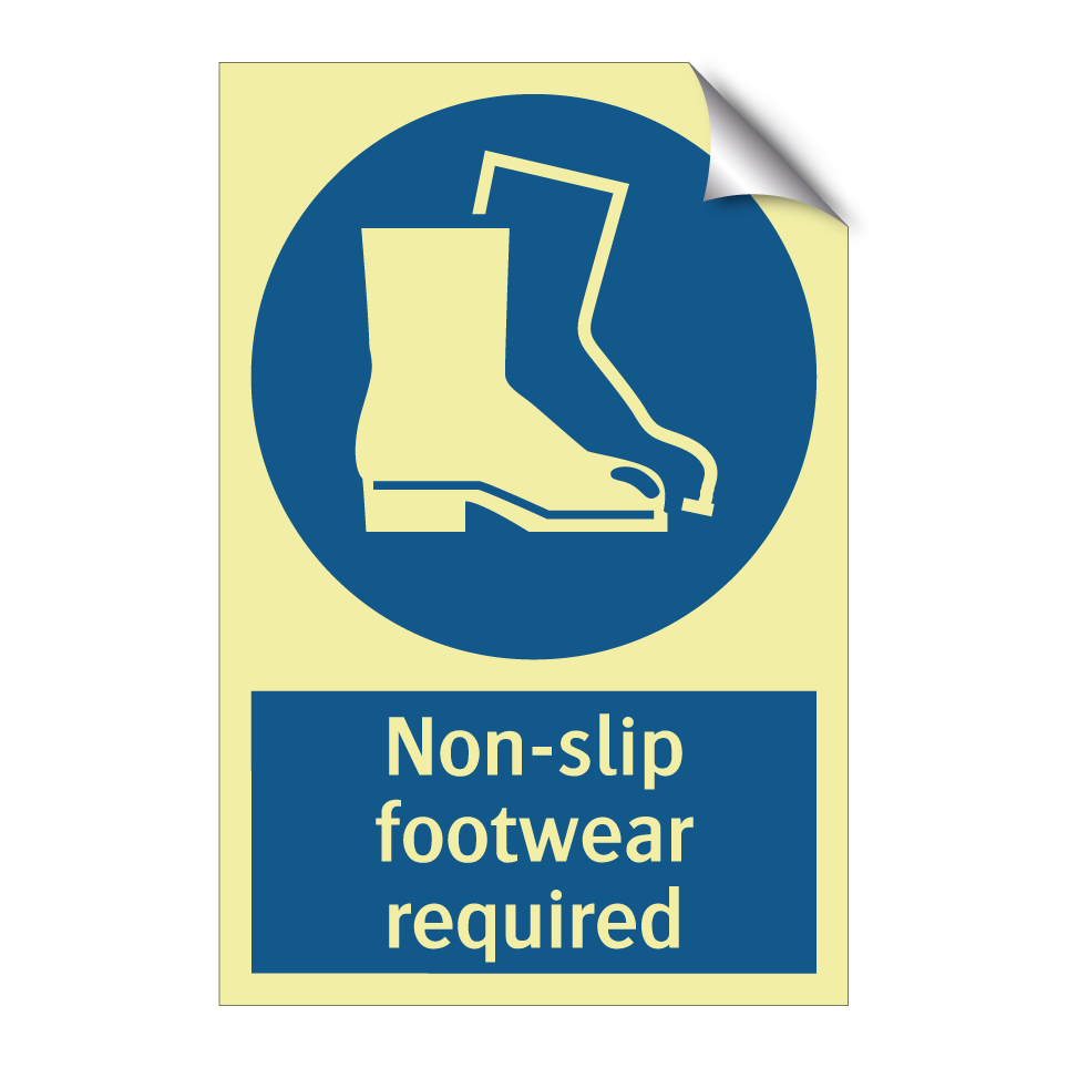 Non-slip footwear required