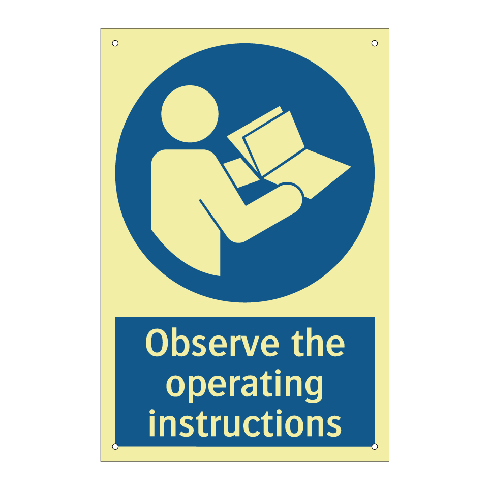 Observe the operating instructions