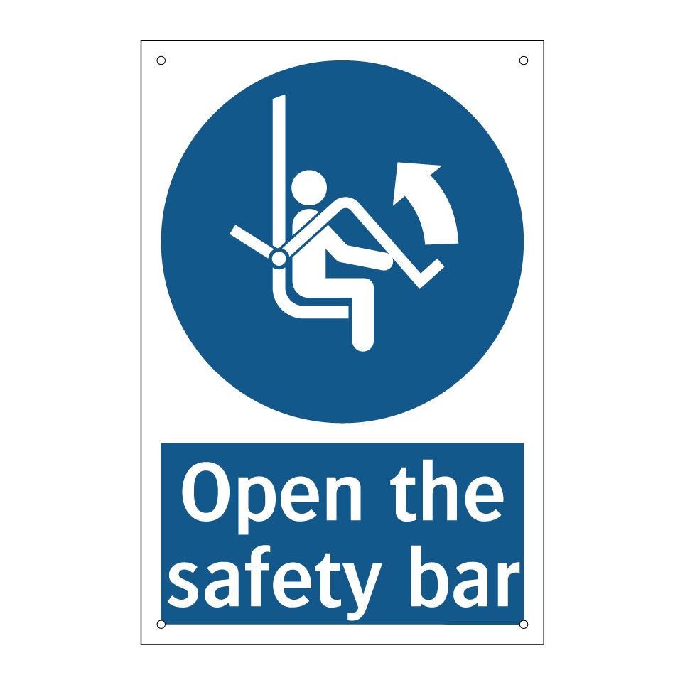 Open the safety bar