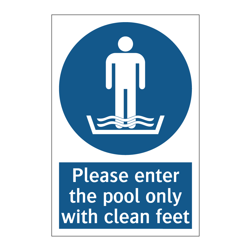 Please enter the pool only with clean feet