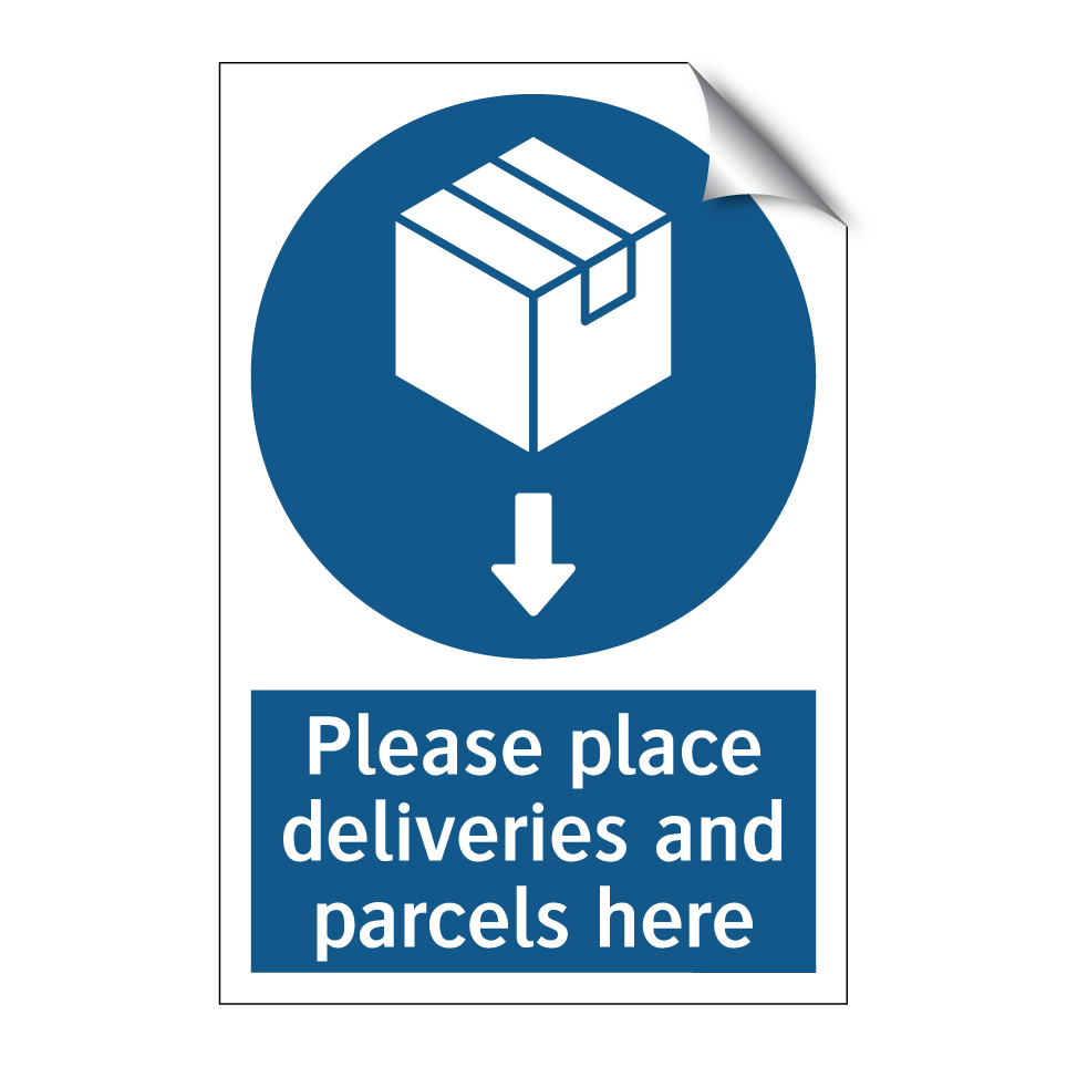 Please place deliveries and parcels here