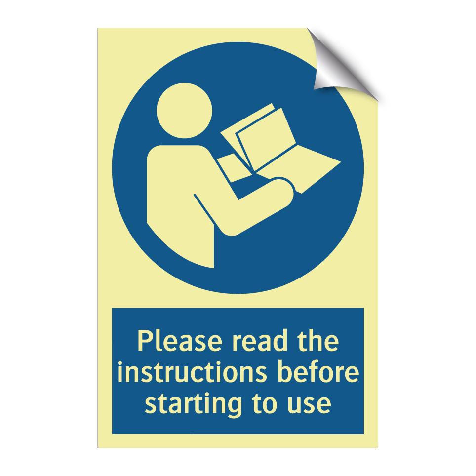 Please read the instructions before starting to use