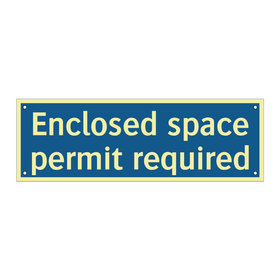 Enclosed space permit required