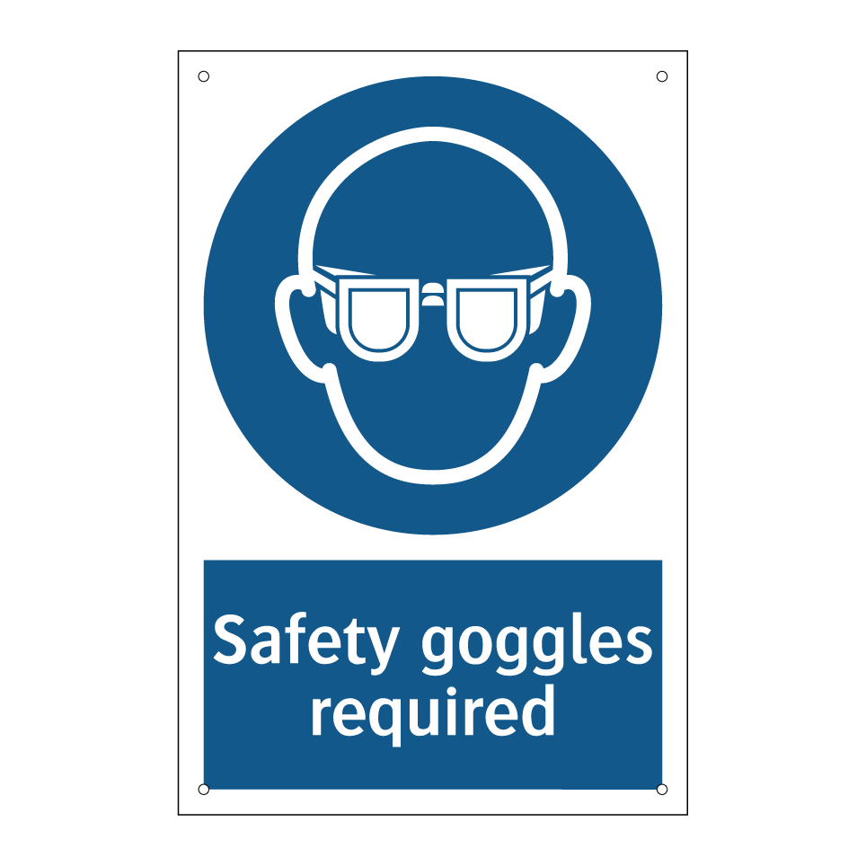 Safety goggles required