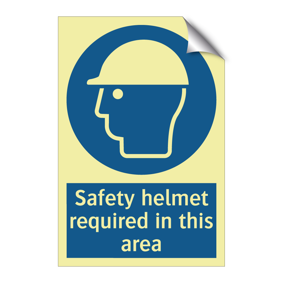Safety helmet required in this area