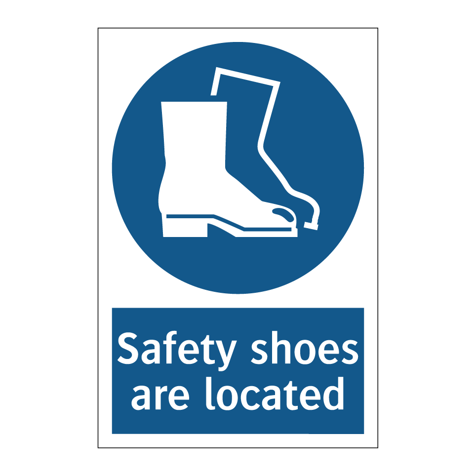 Safety shoes are located