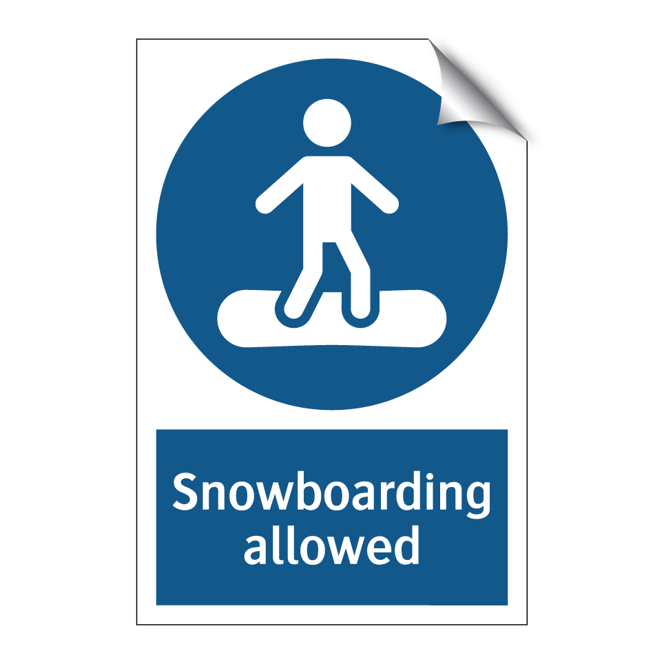 Snowboarding allowed