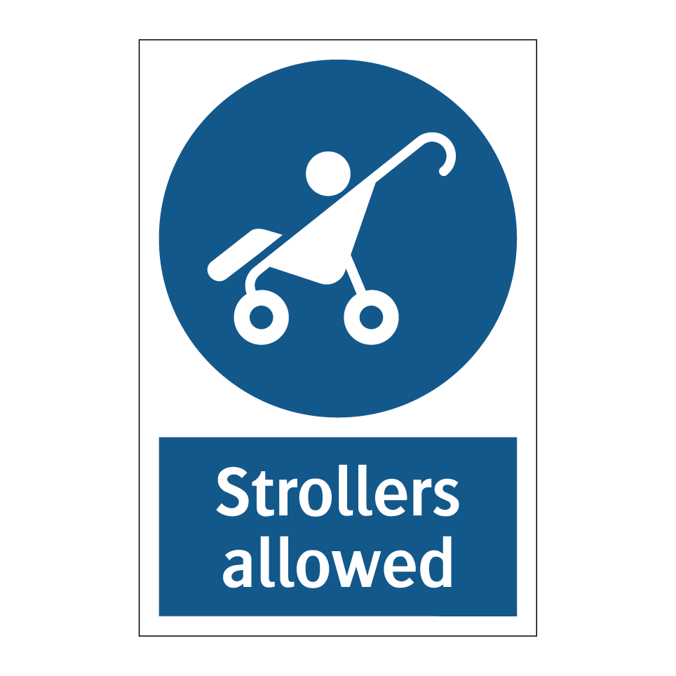 Strollers allowed
