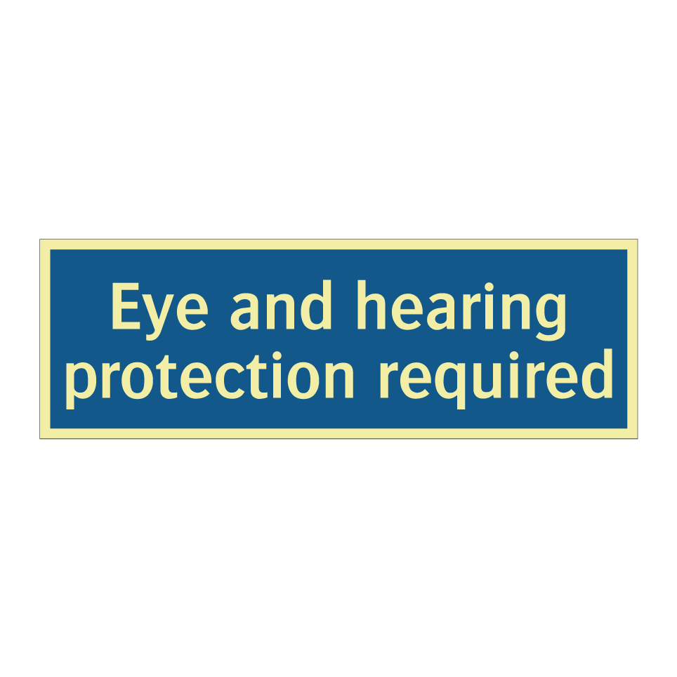 Eye and hearing protection required
