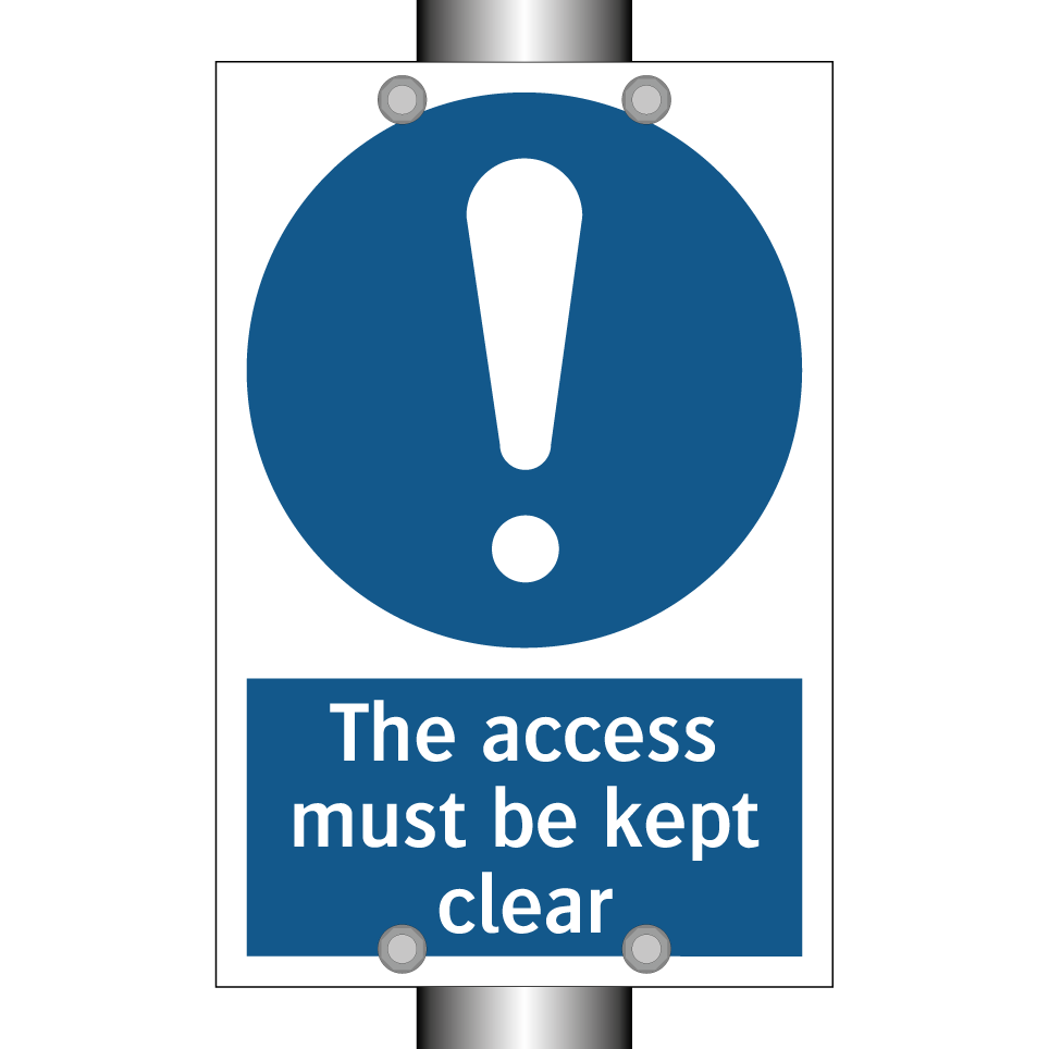 The access must be kept clear