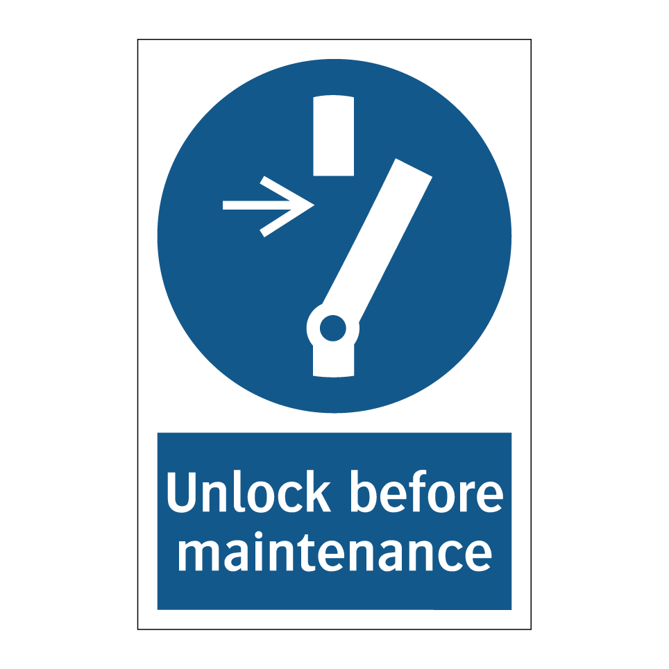 Unlock before maintenance