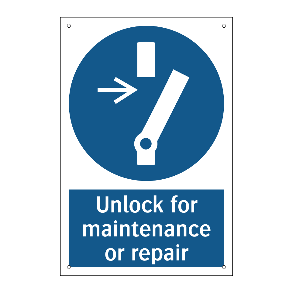 Unlock for maintenance or repair