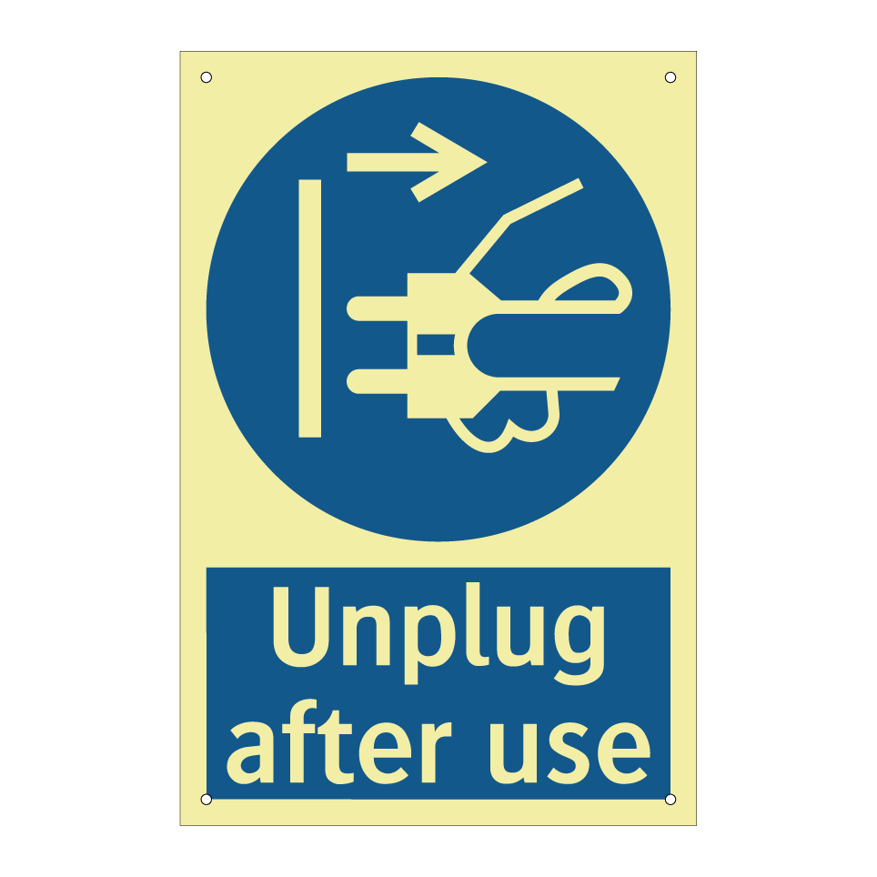 Unplug after use