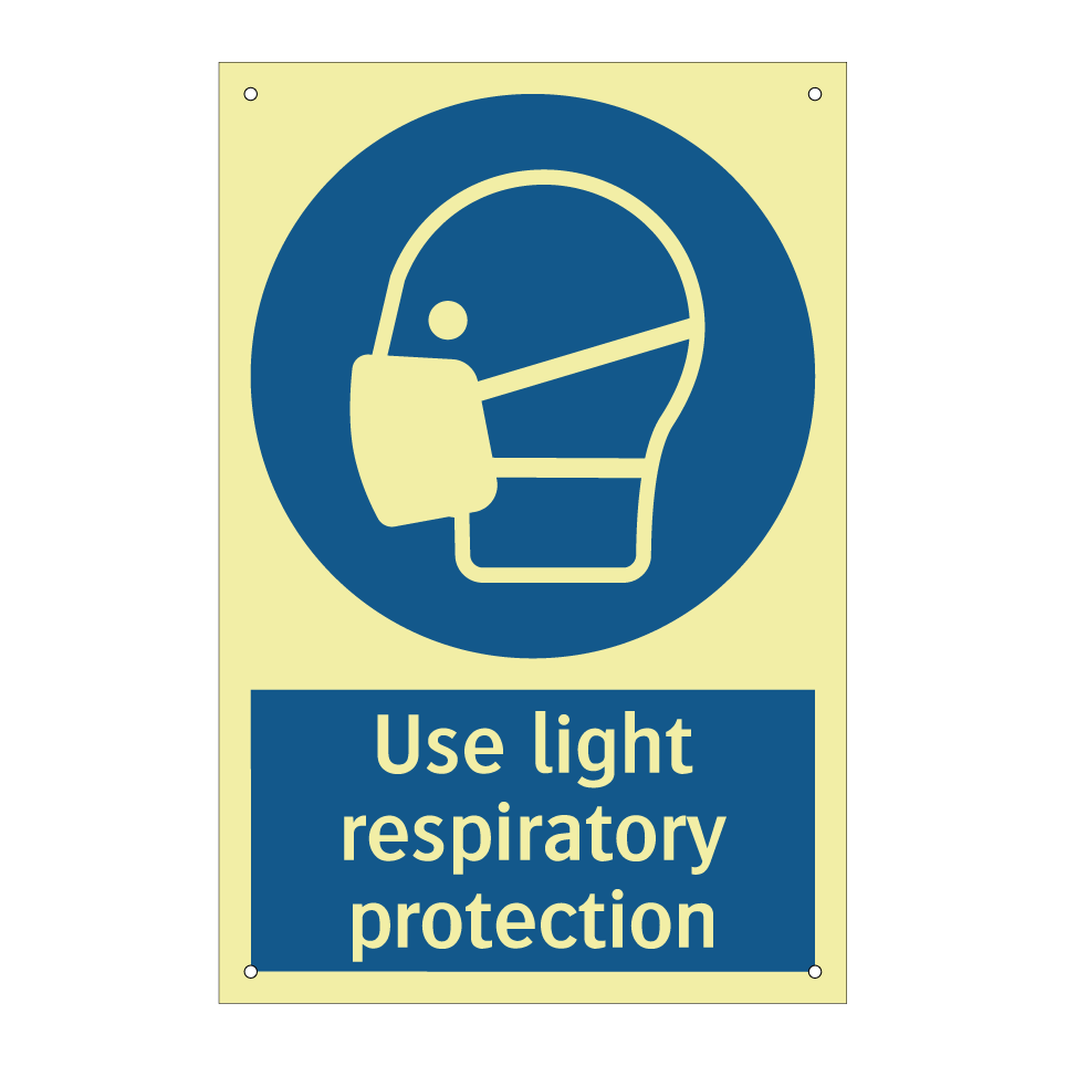 Use light respiratory protection