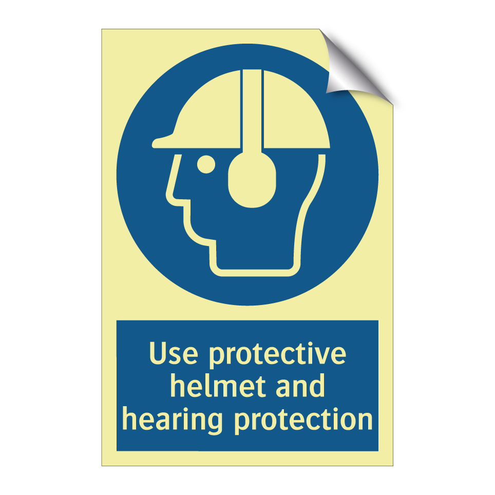 Use protective helmet and hearing protection