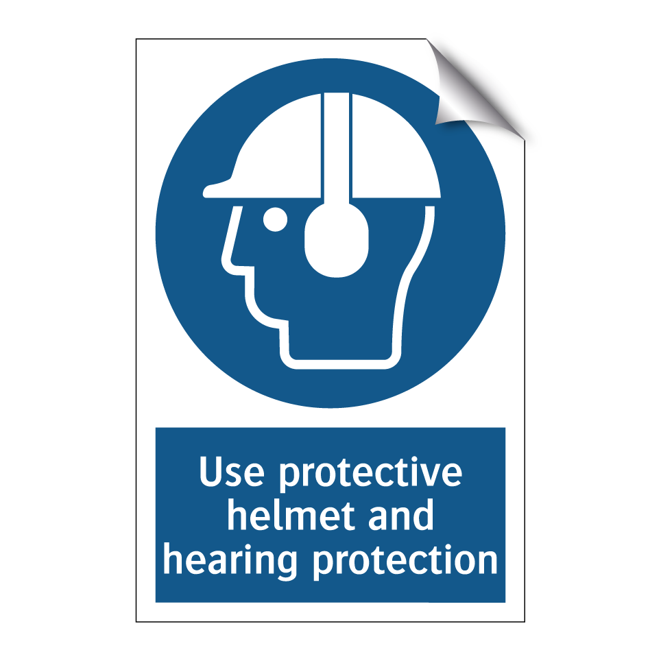 Use protective helmet and hearing protection