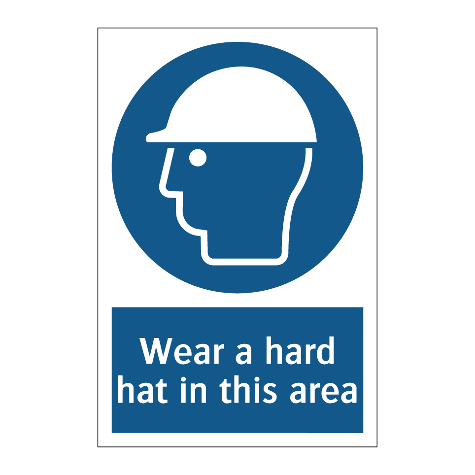 Wear a hard hat in this area