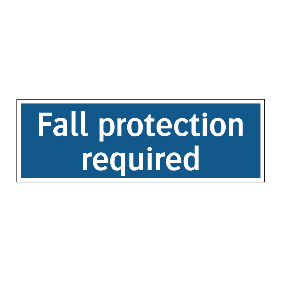Fall protection required