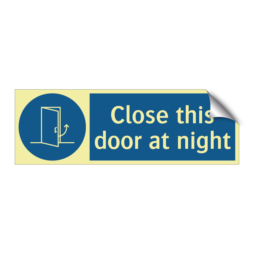 Close this door at night