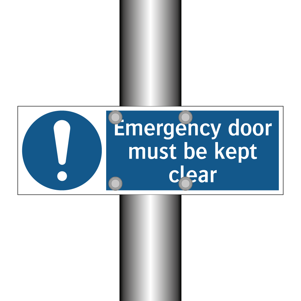 Emergency door must be kept clear