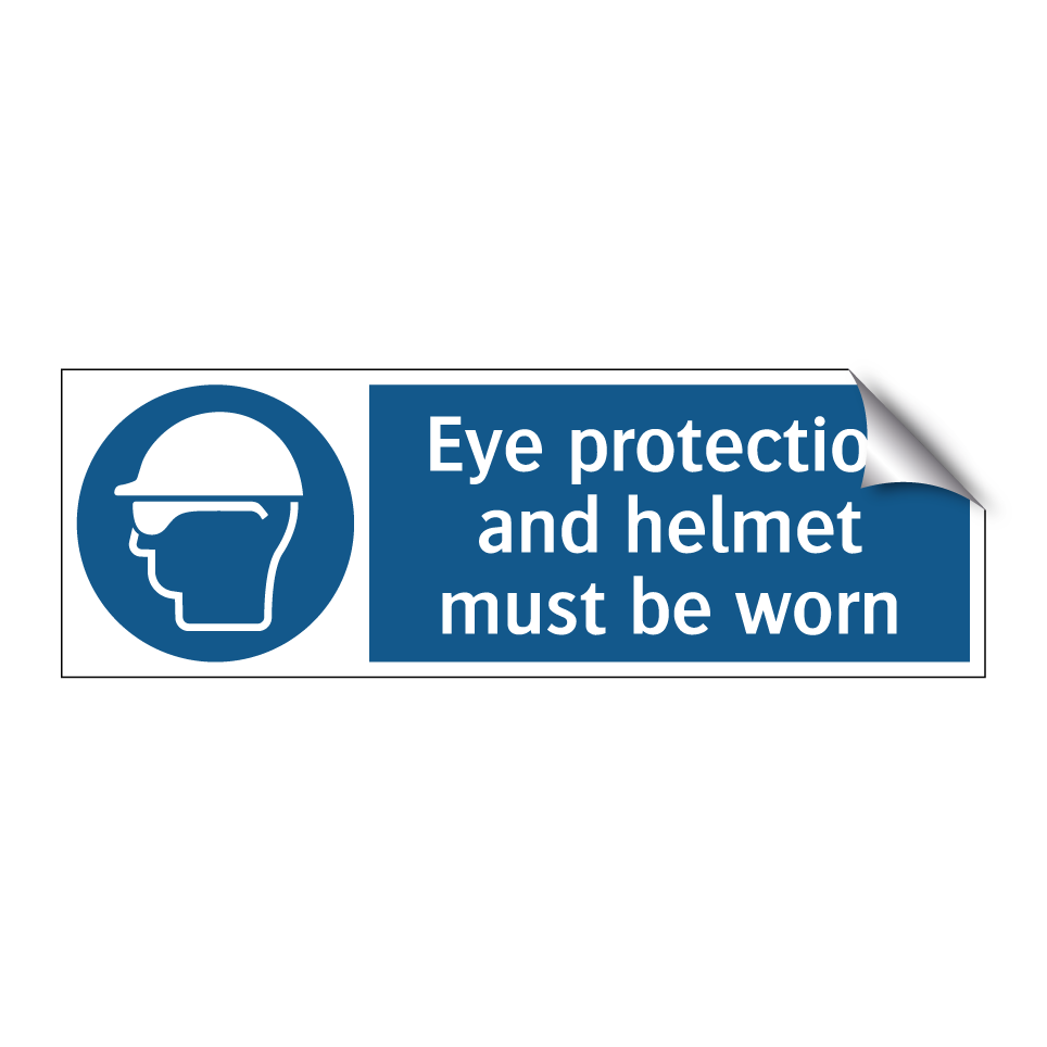 Eye protection and helmet must be worn