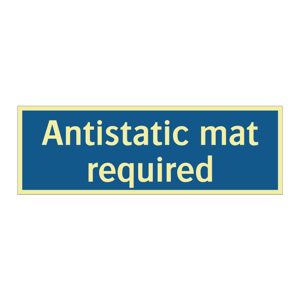 Antistatic mat required