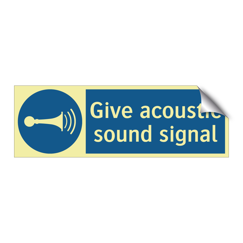 Give acoustic sound signal