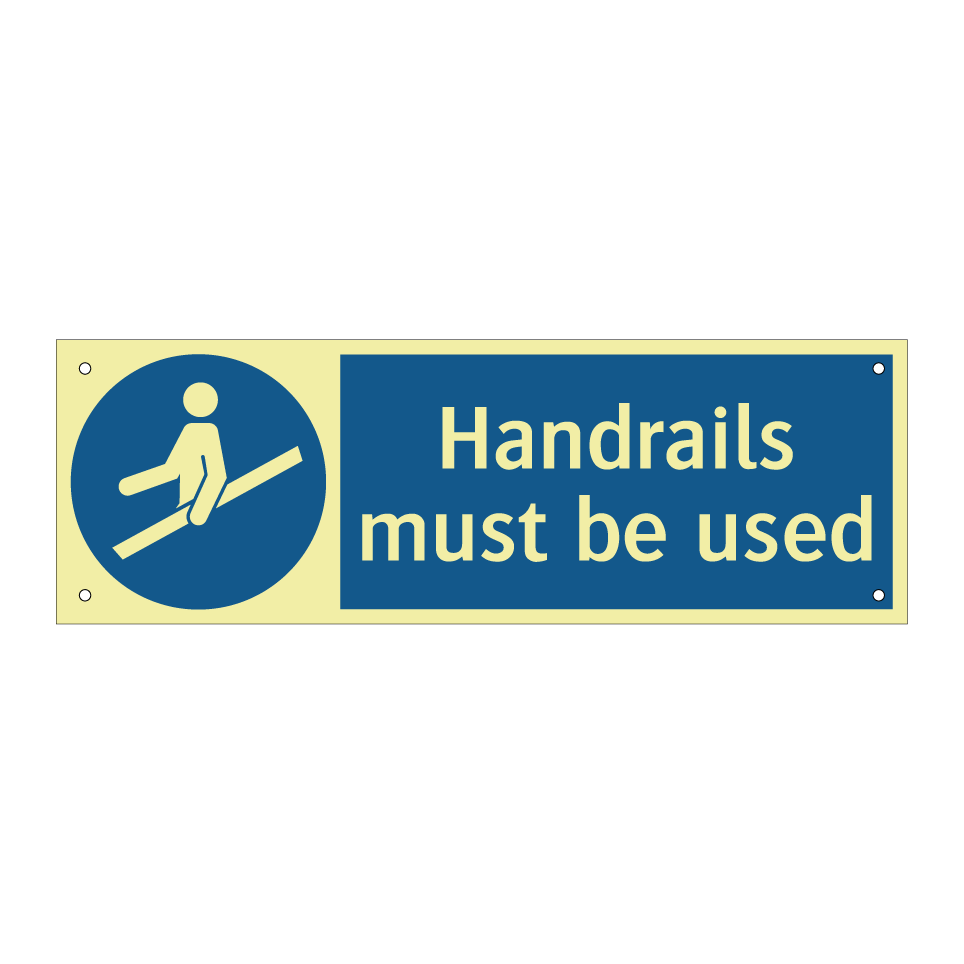 Handrails must be used