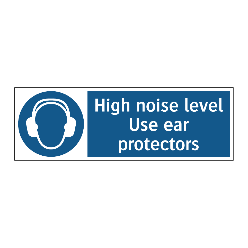 High noise level Use ear protectors