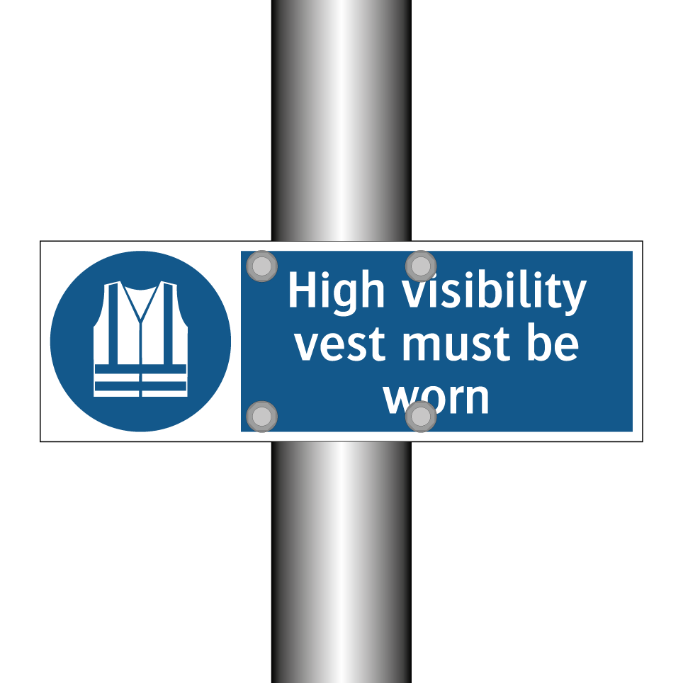 High visibility vest must be worn