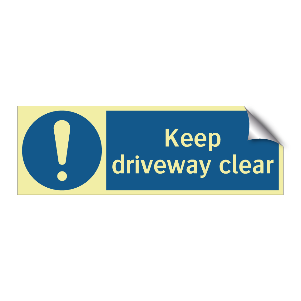 Keep driveway clear
