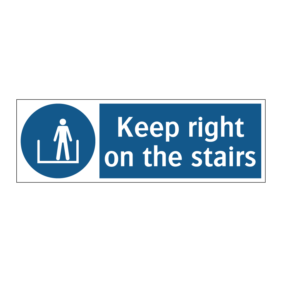 Keep right on the stairs