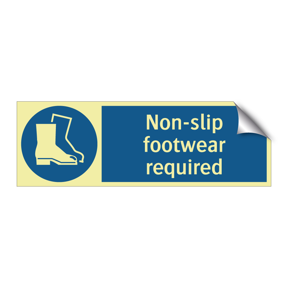Non-slip footwear required