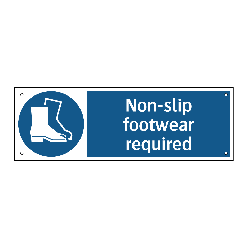 Non-slip footwear required
