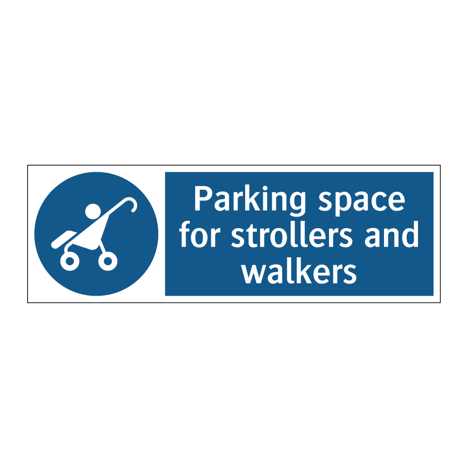 Parking space for strollers and walkers