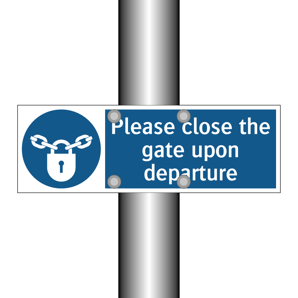 Please close the gate upon departure