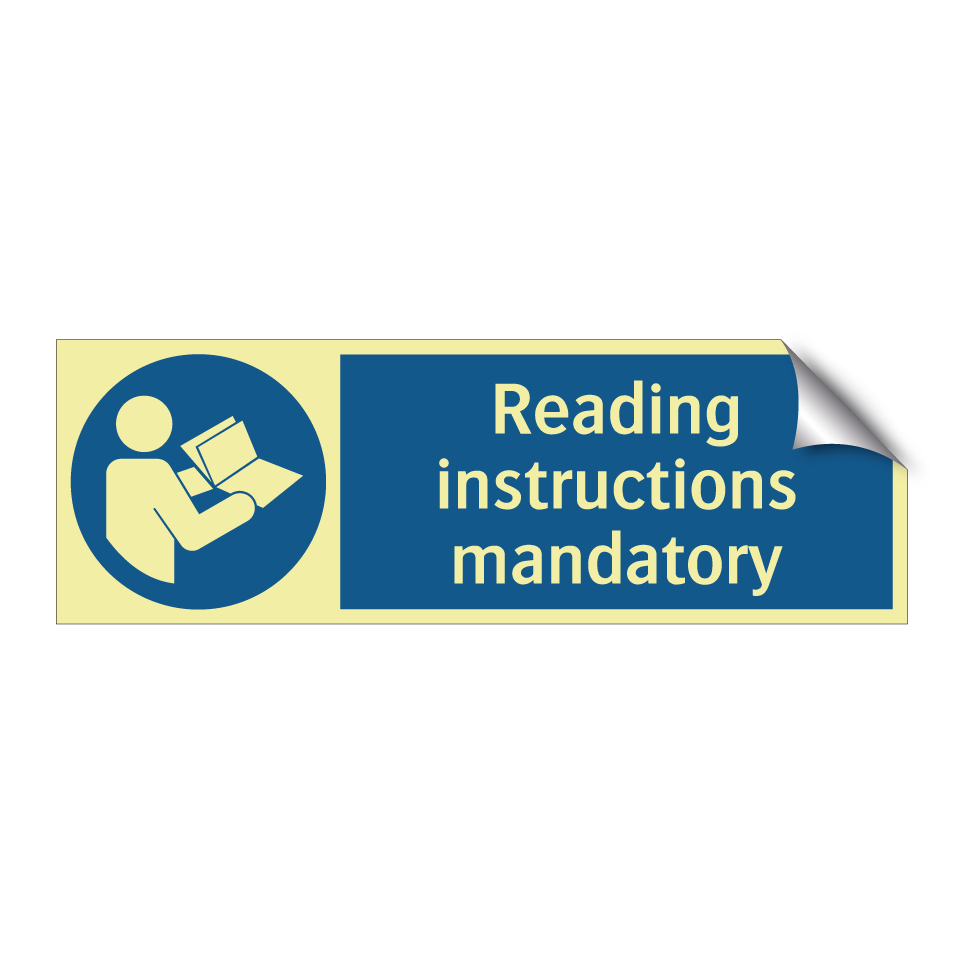 Reading instructions mandatory