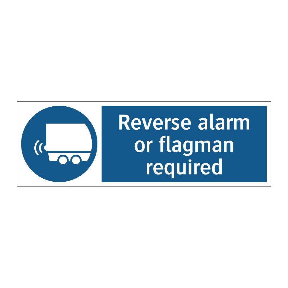 Reverse alarm or flagman required