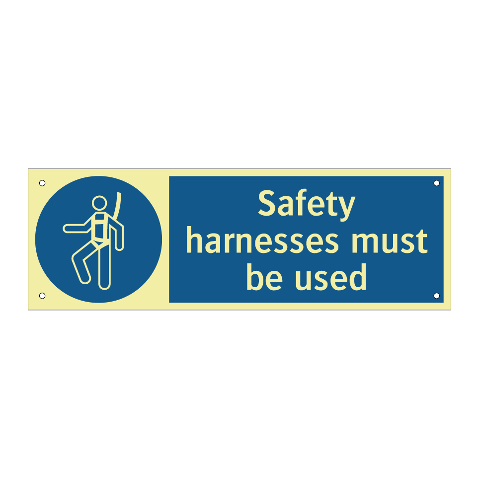 Safety harnesses must be used