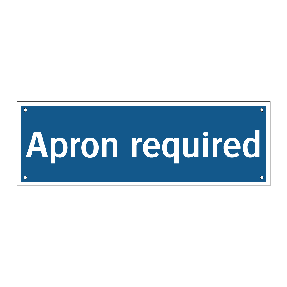 Apron required