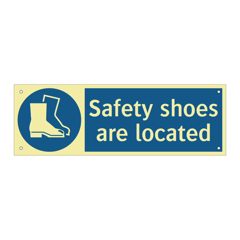 Safety shoes are located