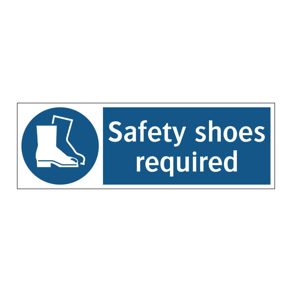 Safety shoes required