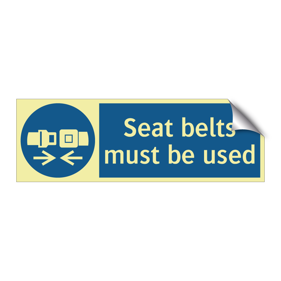 Seat belts must be used