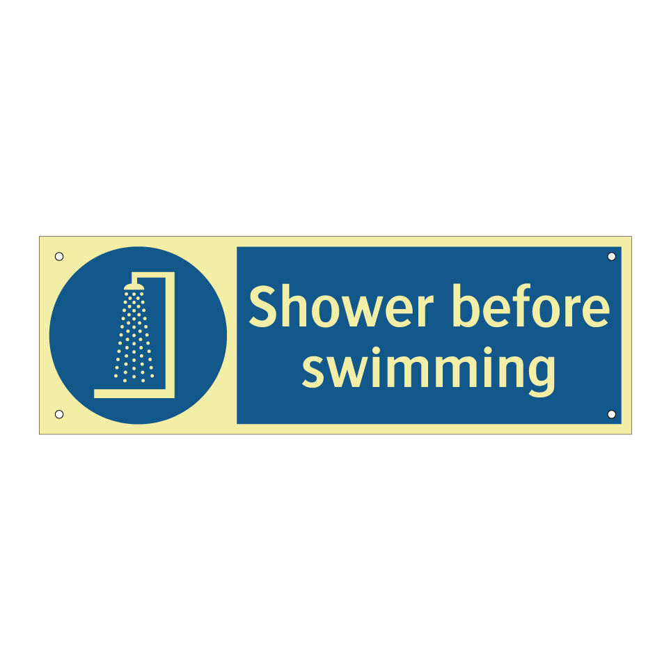 Shower before swimming