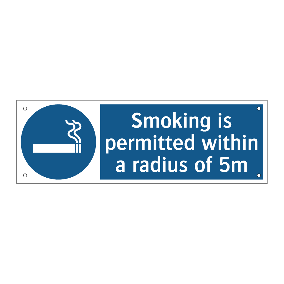 Smoking is permitted within a radius of 5m