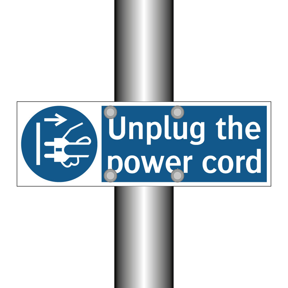 Unplug the power cord