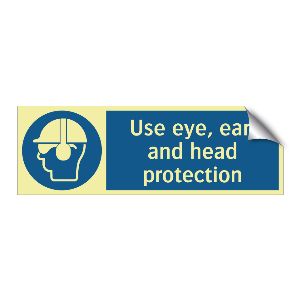 Use eye, ear, and head protection