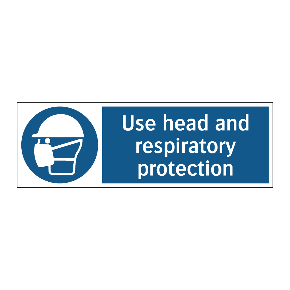 Use head and respiratory protection