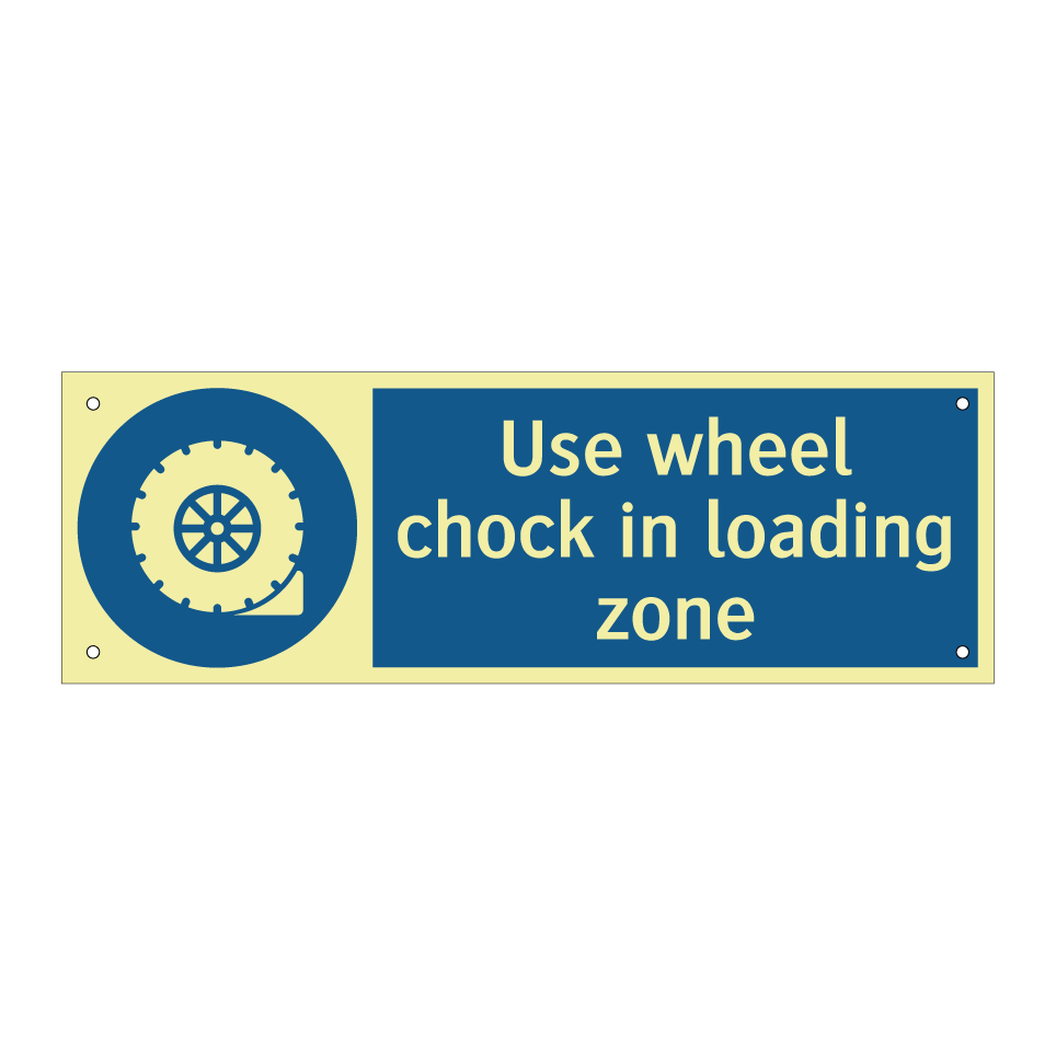 Use wheel chock in loading zone