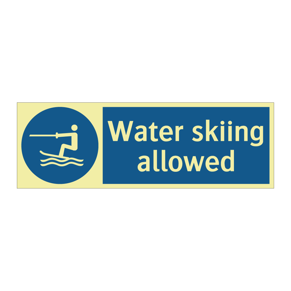 Water skiing allowed
